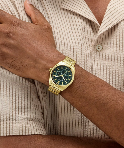 Reloj Guess Hombre Gold Tone Analog GW1051G2