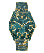 Reloj GUESS Hombre GW0953G1 Esfera Verde Pulsera Dorada