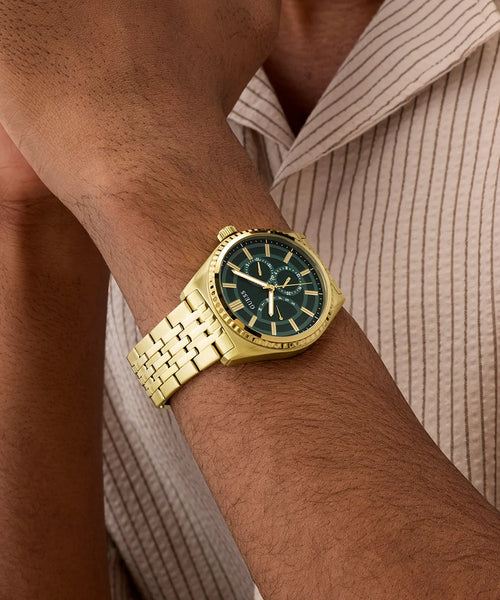 Reloj Guess Hombre Gold Tone Analog GW1051G2
