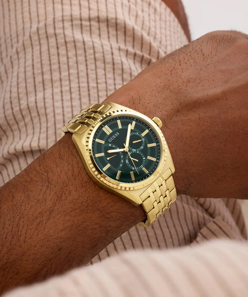 Reloj Guess Hombre Gold Tone Analog GW1051G2
